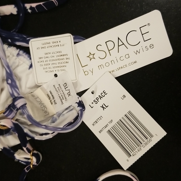 💕L*SPACE💕 Liberty Tie Dye Bikini Brittany Top XL + Lennox Classic Bottom L NWT - Picture 11 of 12